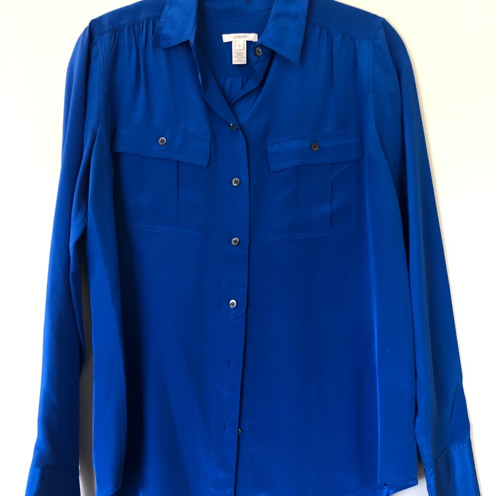 100% silk J crew blouse